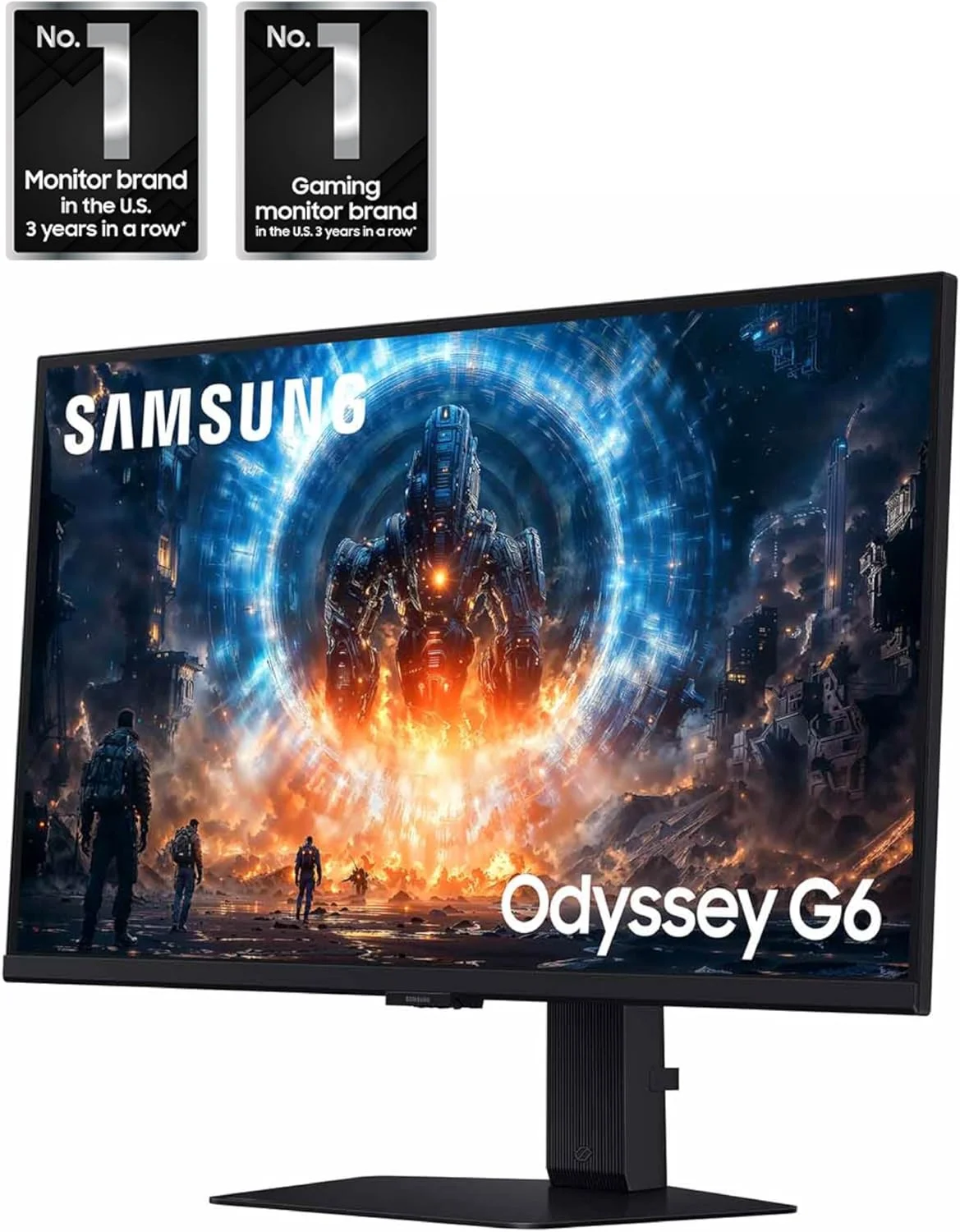 مانیتور گیمینگ 27 اینچی سامسونگ Odyssey G6 G60F با رزولوشن QHD، نرخ نوسازی 350 هرتز، پنل IPS سریع، VESA DisplayHDR™ 400، سازگار با NVIDIA G-Sync، AMD FreeSync™ Premium، پایه ارگونومیک، LS27FG60DENXZA