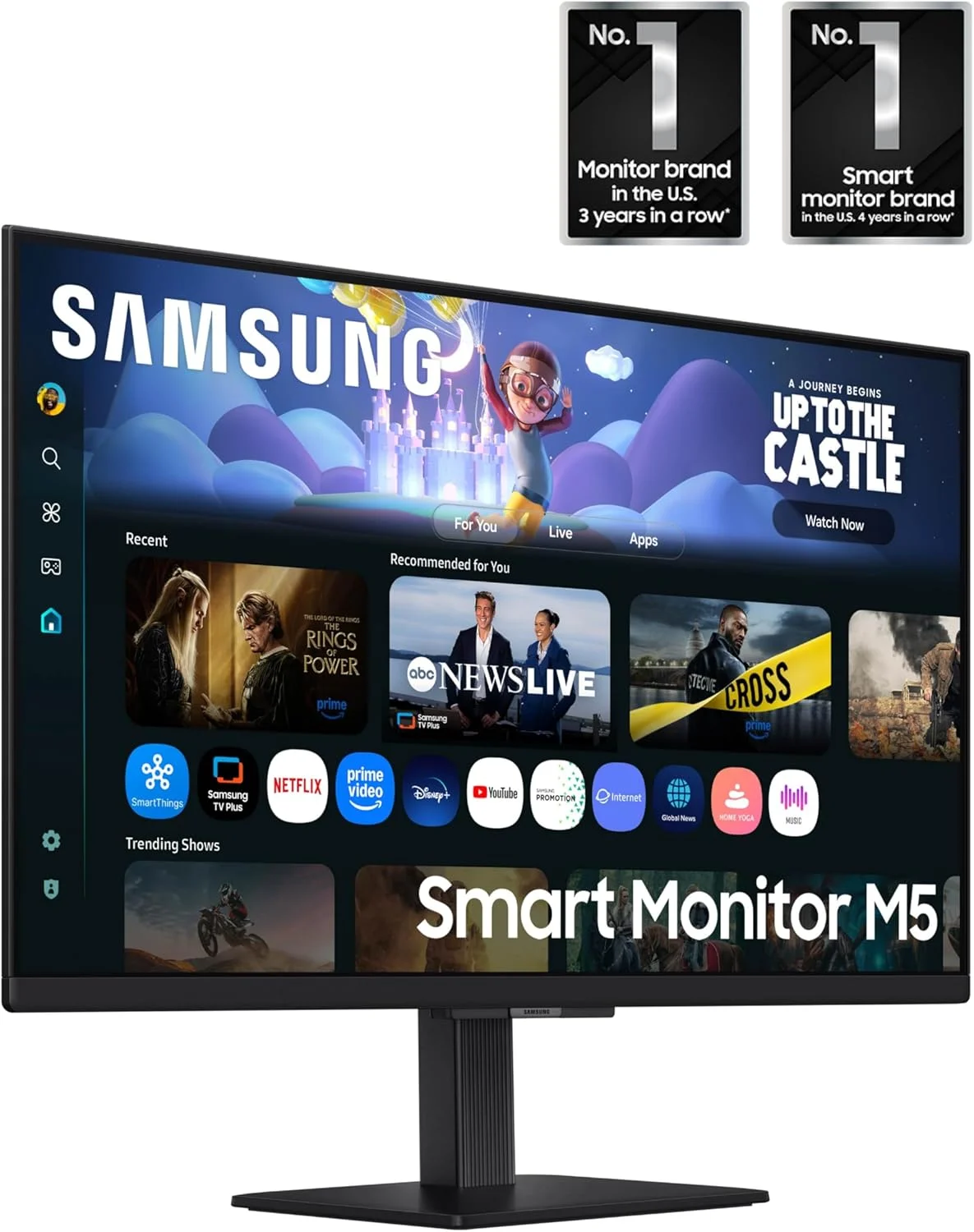 مانیتور هوشمند 27 اینچی سامسونگ سری M5 (M50F) FHD با قابلیت پخش جریانی تلویزیون، بلندگوها، HDR10، مرکز بازی، پورتهای متعدد، ردیاب تمرین، ابزارهای دسترسی بصری، مشکی، LS27FM502ENXZA مانیتور هوشمند 27 اینچی سامسونگ سری M5 (M50F) FHD با قابلیت پخش جریانی تلویزیون، بلندگوها، HDR10، مرکز بازی، پورتهای متعدد، ردیاب تمرین، ابزارهای دسترسی بصری، مشکی، LS27FM502ENXZA