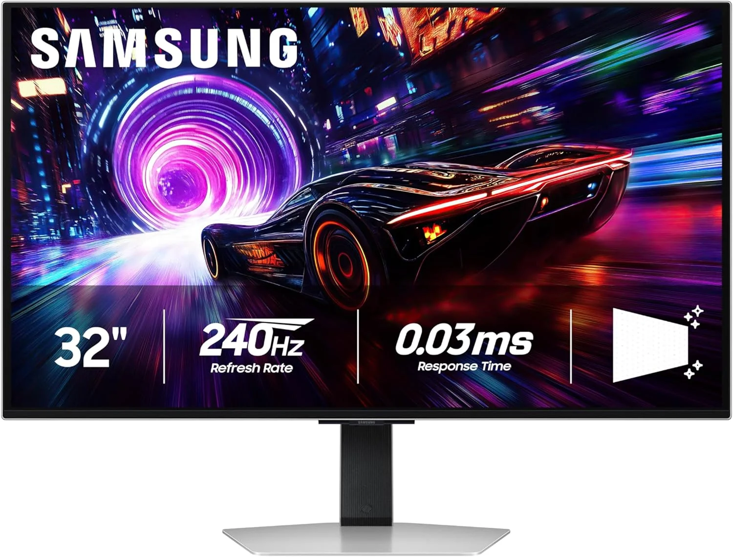 مانیتور گیمینگ 32 اینچی SAMSUNG Odyssey QD-OLED G8 (G81SF)، 4K، 240 هرتز، زمان پاسخگویی 0.03 میلی‌ثانیه، DisplayHDR True Black 400، AMD FreeSync™ Premium Pro، G-Sync سازگار، LS32FG810SNXZA، 2025
