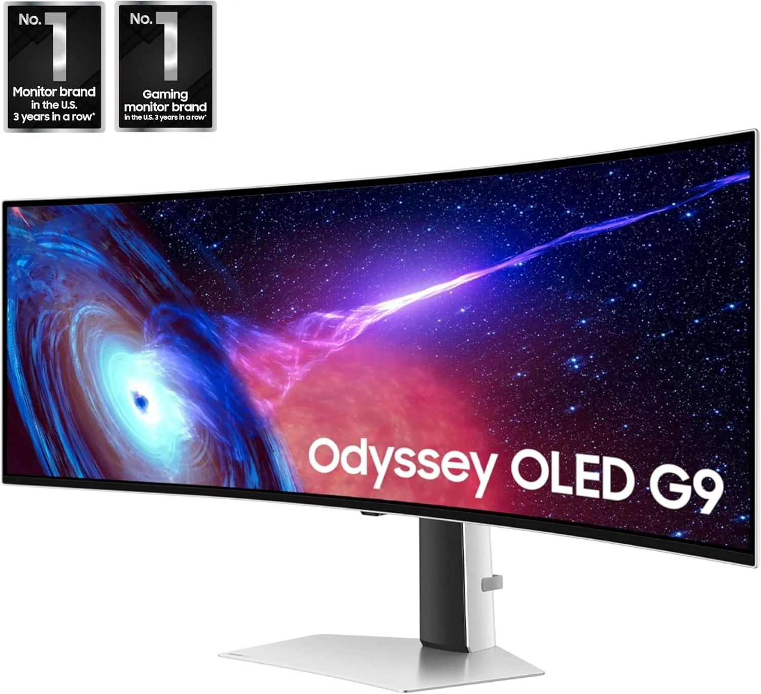 مانیتور گیمینگ خمیده 49 اینچی سامسونگ Odyssey OLED (G93SC) با فناوری QD-OLED، نرخ تازهسازی 240 هرتز، زمان پاسخدهی 0.03 میلیثانیه، DQHD، سازگار با G-Sync، AMD FreeSync Premium Pro، پایه قابل تنظیم ارتفاع، LS49CG932SNXZA مانیتور گیمینگ خمیده 49 اینچی سامسونگ Odyssey OLED (G93SC) با فناوری QD-OLED، نرخ تازهسازی 240 هرتز، زمان پاسخدهی 0.03 میلیثانیه، DQHD، سازگار با G-Sync، AMD FreeSync Premium Pro، پایه قابل تنظیم ارتفاع، LS49CG932SNXZA