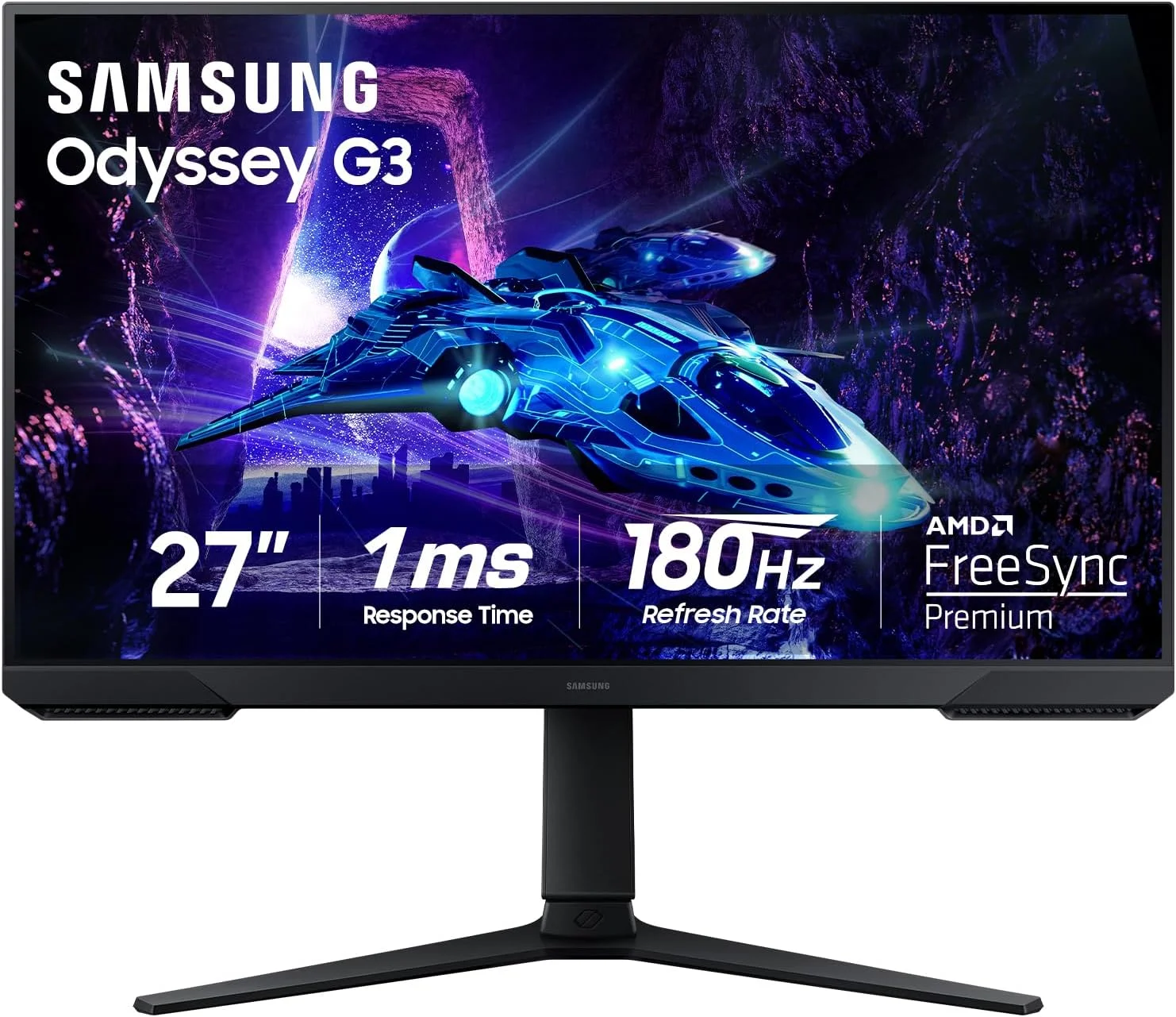 مانیتور گیمینگ 27 اینچی سامسونگ Odyssey G3 (G30D)، رزولوشن FHD، زمان پاسخگویی 1 میلیثانیه، نرخ تازهسازی 180 هرتز، AMD FreeSync، پایه قابل تنظیم، Black Equalizer، Virtual Aim Point، Eye Saver Mode، بدون پرش تصویر، LS27DG302ENXZA مانیتور گیمینگ 27 اینچی سامسونگ Odyssey G3 (G30D)، رزولوشن FHD، زمان پاسخگویی 1 میلیثانیه، نرخ تازهسازی 180 هرتز، AMD FreeSync، پایه قابل تنظیم، Black Equalizer، Virtual Aim Point، Eye Saver Mode، بدون پرش تصویر، LS27DG302ENXZA