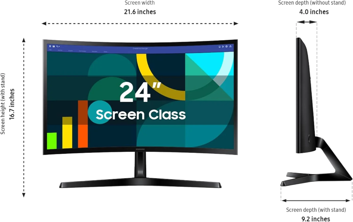 مانیتور خمیده 24 اینچی سامسونگ سری Essential S3 (S36GD) FHD با نرخ نوسازی 100 هرتز، حالت بازی، فناوری محافظت از چشم، پورت های HDMI و D-sub، مدل LS24D366GANXZA مانیتور خمیده 24 اینچی سامسونگ سری Essential S3 (S36GD) FHD با نرخ نوسازی 100 هرتز، حالت بازی، فناوری محافظت از چشم، پورت های HDMI و D-sub، مدل LS24D366GANXZA