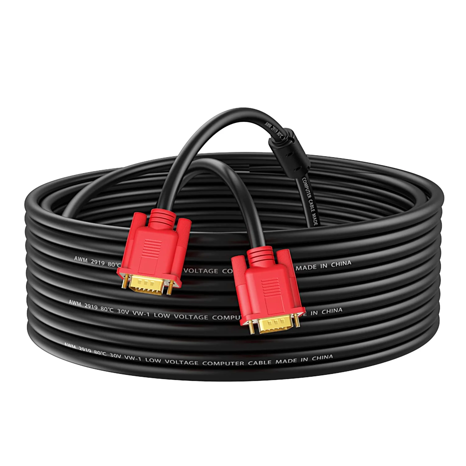 کابل VGA شش فوتی، کابل مانیتور VGA به VGA HD15 برای کامپیوتر، لپ تاپ، تلویزیون، پروژکتور