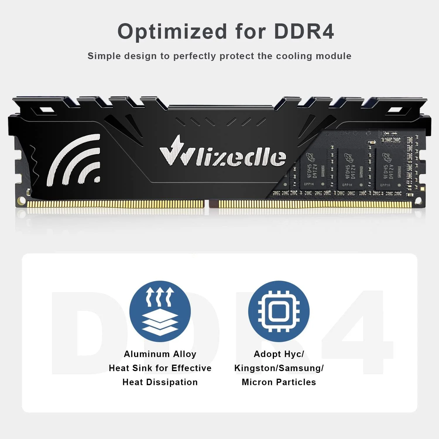 رم DDR4 3200MHz با ظرفیت 16 گیگابایت XMP 2.0 CL16 UDIMM، ماژول حافظه دسکتاپ PC4-25600 288-Pin 1.35V Non-ECC Unbuffered ارتقاء رم کامپیوتر PC - مشکی