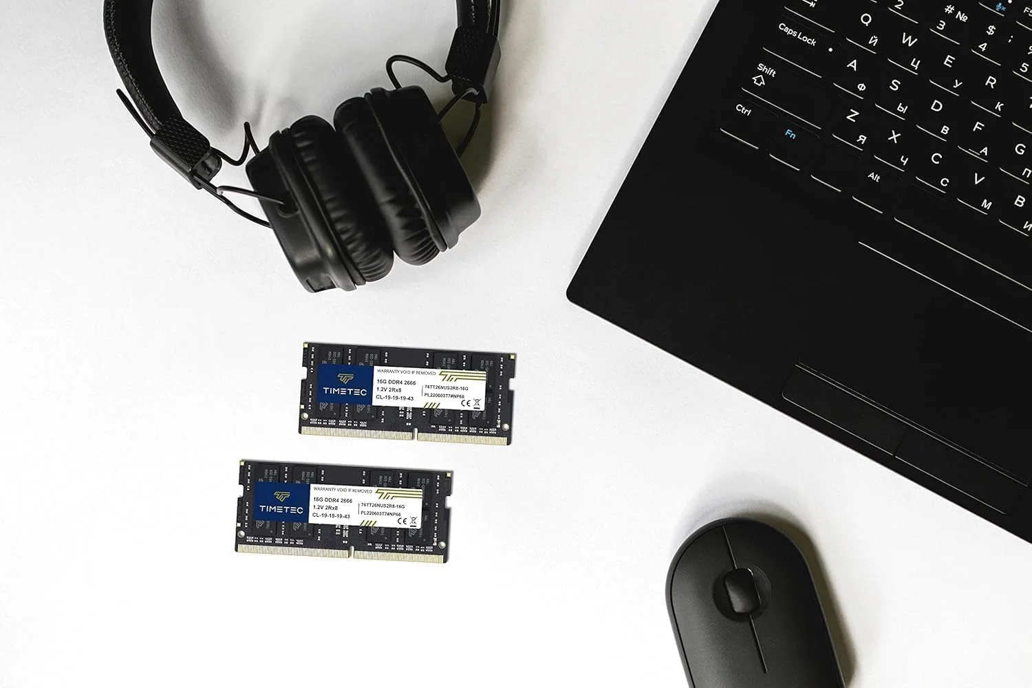 کیت ۳۲ گیگابایتی (۲ عدد ۱۶ گیگابایتی) Timetec Premium DDR4 2666MHz (DDR4-2666) PC4-21300 CL19 Non-ECC Unbuffered 1.2V 2Rx8 Dual Rank 260 Pin SODIMM رم ارتقاء حافظه کامپیوتر لپ تاپ