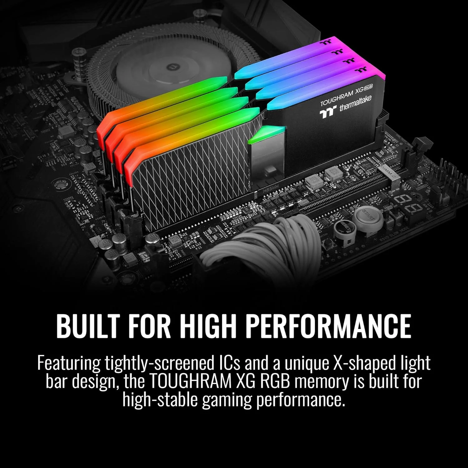 رم ترمالتیک TOUGHRAM XG RGB DDR4 4400MHz 16GB (8GB x 2) با 16.8 میلیون رنگ RGB و قابلیت همگام‌سازی با مادربرد از طریق Alexa/Razer Chroma/5V