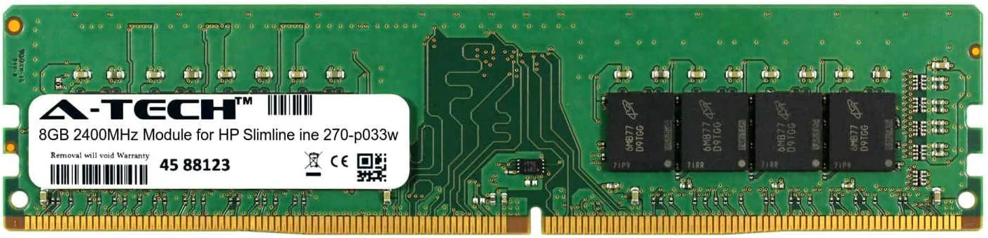 ماژول 8 گیگابایتی A-Tech برای مادربرد دسکتاپ و ورک استیشن HP Slimline 270-p033w، رم DDR4 2400Mhz سازگار (ATMS346253A25820X1)