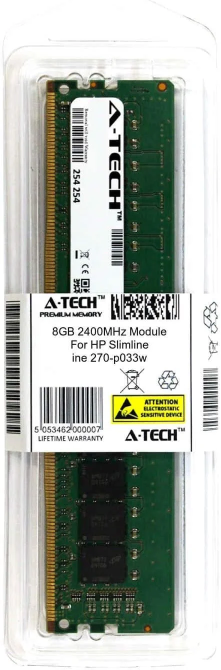ماژول 8 گیگابایتی A-Tech برای مادربرد دسکتاپ و ورک استیشن HP Slimline 270-p033w، رم DDR4 2400Mhz سازگار (ATMS346253A25820X1)