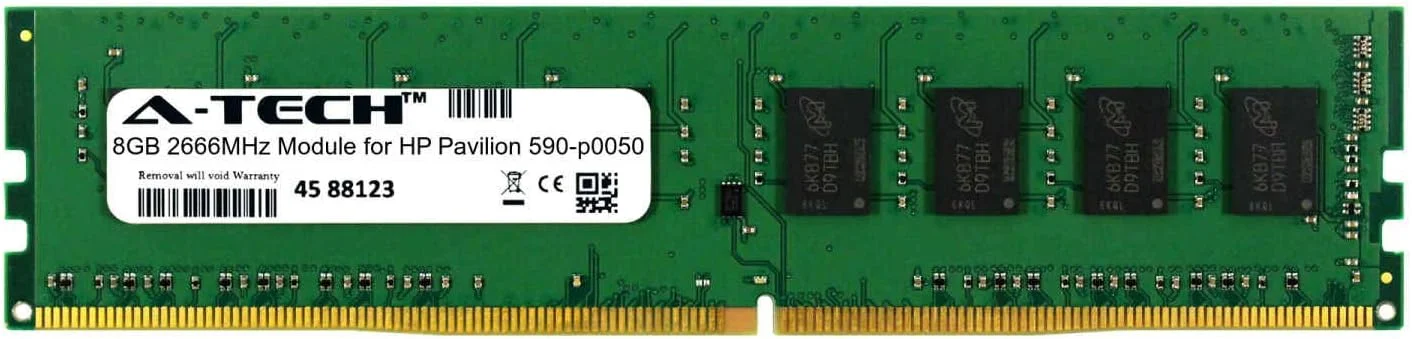 ماژول 8 گیگابایتی A-Tech برای مادربرد دسکتاپ و ورک استیشن HP Pavilion 590-p0050، رم DDR4 2666Mhz سازگار (ATMS311306A25818X1)