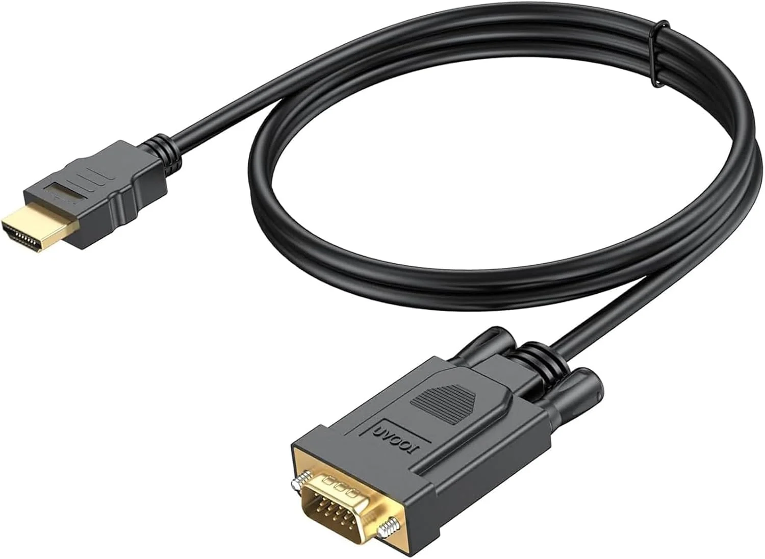 کابل HDMI به VGA طول 90 سانتیمتر، کابل تبدیل HDMI کامپیوتر به مانیتور VGA (نر به نر) سازگار با رزبری پای، روکو، کامپیوتر، دسکتاپ، لپ تاپ، PC، مانیتور، پروژکتور، HDTV و غیره - غیر دو طرفه