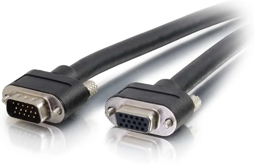 کابل افزایش طول VGA مدل C2G 50239 Select، نر به ماده، دارای روکش CMG مناسب برای نصب داخل دیوار، مشکی (4.57 متر)
