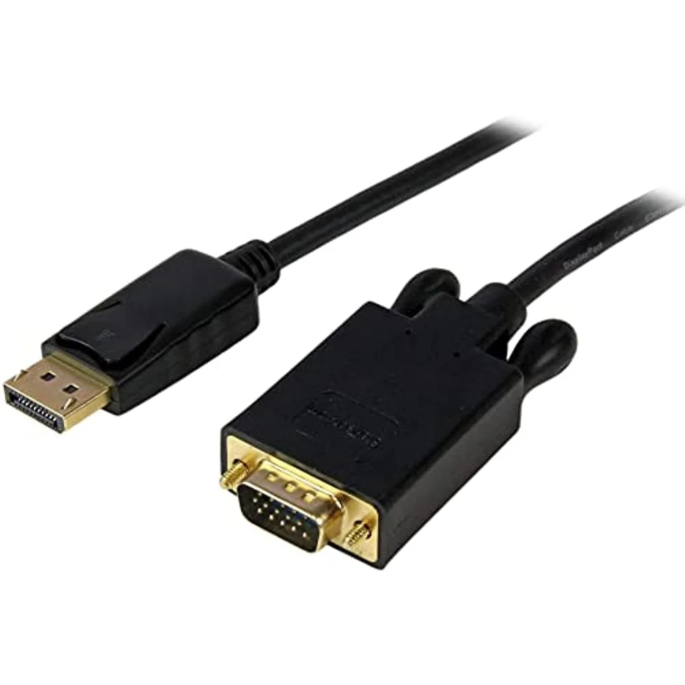 کابل DisplayPort به VGA به طول 4.6 متر - کابل آداپتور فعال DisplayPort به VGA - وضوح تصویر 1080p - کابل مانیتور DP به VGA - مبدل DP 1.2 به VGA - کانکتور DP قفل شونده