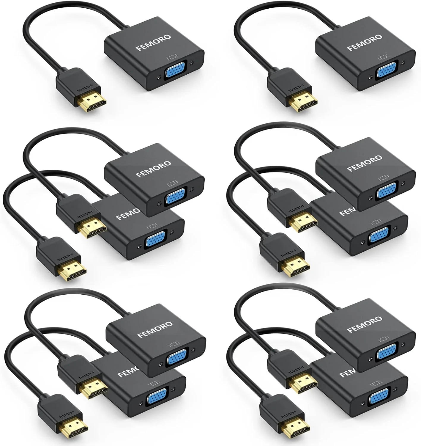 تبدیل HDMI به VGA فمورو، بسته 10 عددی، آداپتور تبدیل کابل HDMI به VGA نر به ماده برای مانیتور، کامپیوتر، لپ تاپ، پروژکتور، اولترابوک، رزبری پای، کارت گرافیک، کروم بوک - مشکی تبدیل HDMI به VGA فمورو، بسته 10 عددی، آداپتور تبدیل کابل HDMI به VGA نر به ماده برای مانیتور، کامپیوتر، لپ تاپ، پروژکتور، اولترابوک، رزبری پای، کارت گرافیک، کروم بوک - مشکی