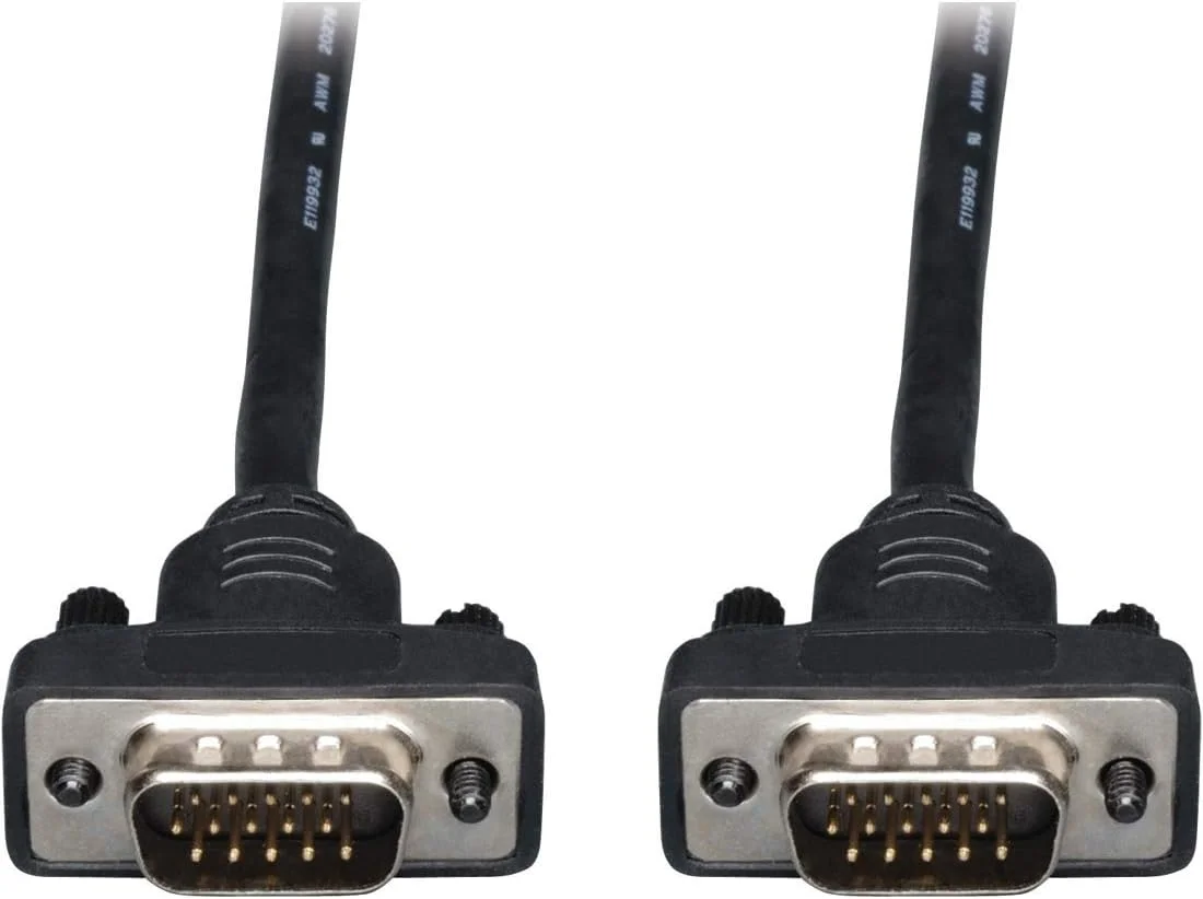 کابل مانیتور کواکسیال VGA RGB با پروفایل پایین TRIPP LITE P502-010-SM M/M به طول 3 متر، مشکی