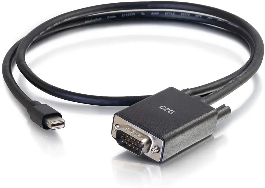 کابل تبدیل Mini DisplayPort به VGA سی تو جی، مشکی، طول 91 سانتی متر