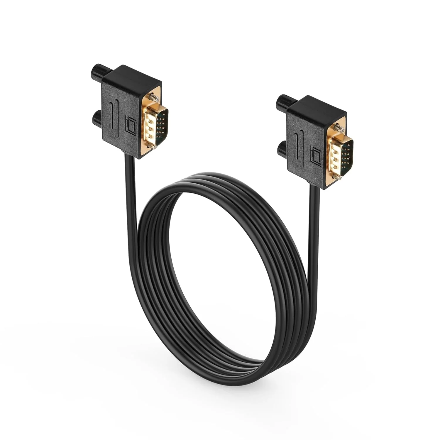 کابل VGA با زاویه 90 درجه، کابل نر به نر VGA با خروجی راست 1080P با رزولوشن بالا برای کامپیوتر، مانیتور، لپ تاپ، تلویزیون، پروژکتور 1.5 متری (R/R)
