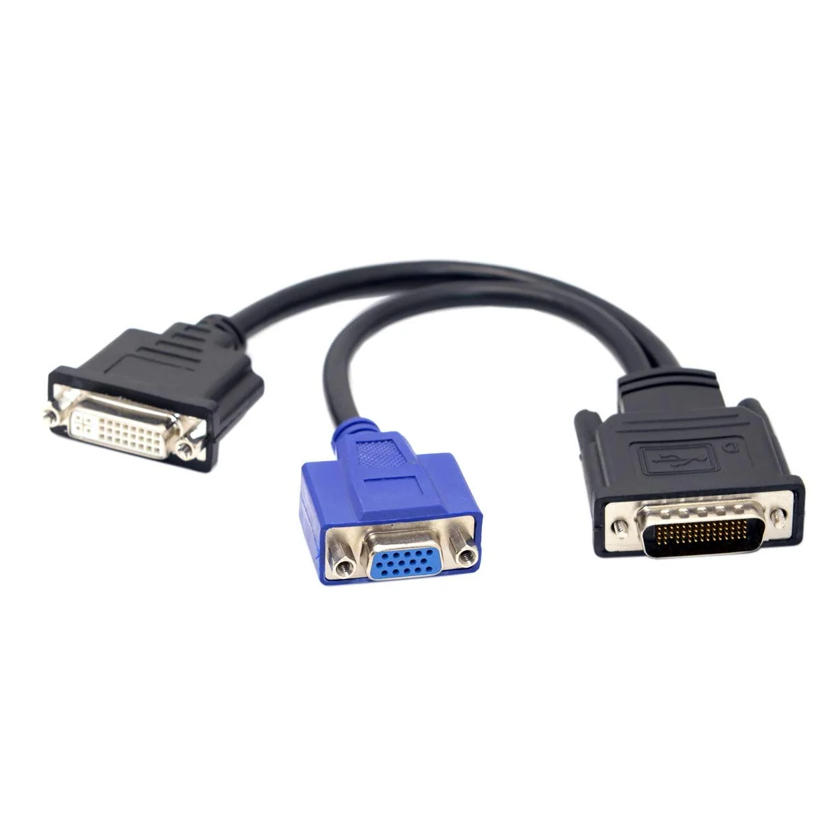 کابل تبدیل DMS-59 نری به DVI 24+5 مادگی و VGA RGA 15 پین مادگی 15 سانتی متر