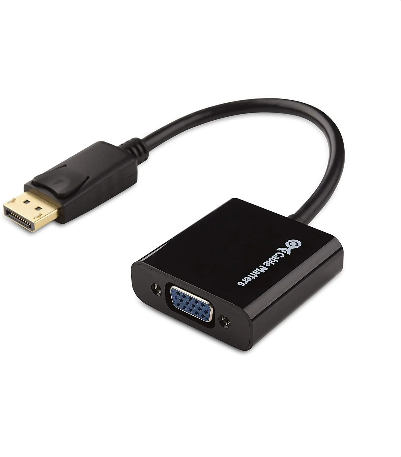 تبدیل DisplayPort به VGA کابل Matters، نر به ماده، روکش طلا، مشکی