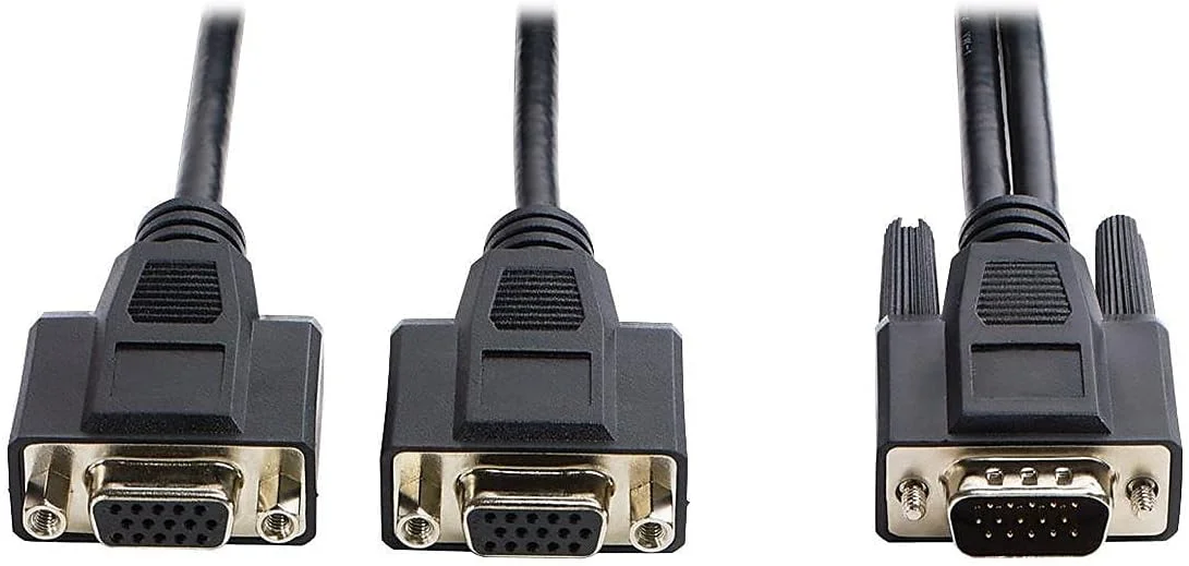 کابل تقسیم کننده مانیتور VGA با وضوح بالا TRIPP LITE P516-006-HR، HD15 به 2x HD15، طول 1.8 متر، مشکی