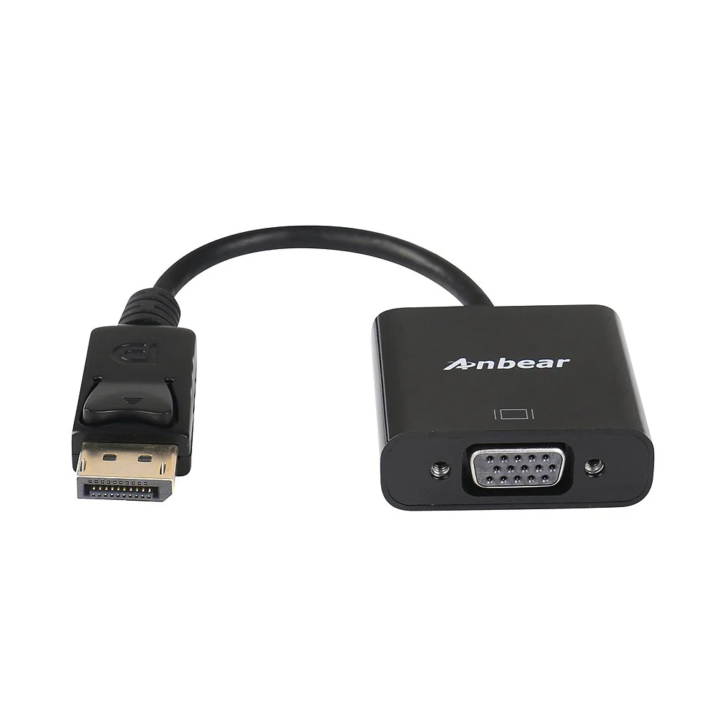 آداپتور DisplayPort به VGA، DisplayPort با روکش طلا برای کامپیوترهای رومیزی و لپ‌تاپ‌های دارای پورت DisplayPort به مبدل VGA 1080P@60HZ (تک عددی، DP)