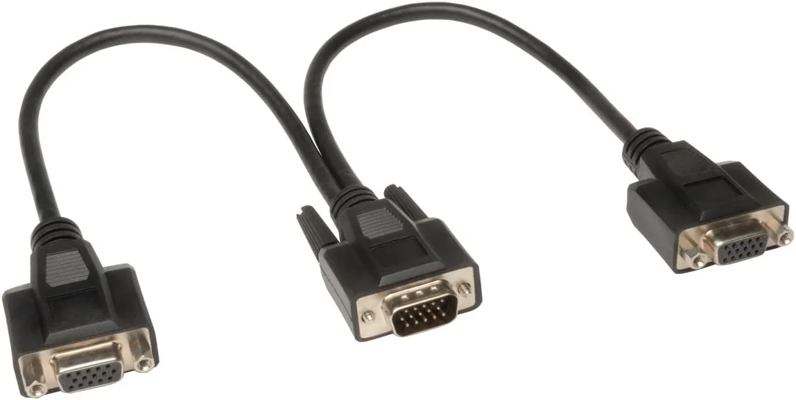 کابل تقسیم مانیتور VGA با وضوح بالا Tripp Lite (HD15 M به 2x HD15 F) طول 30 سانتی متر (P516-001-HR)