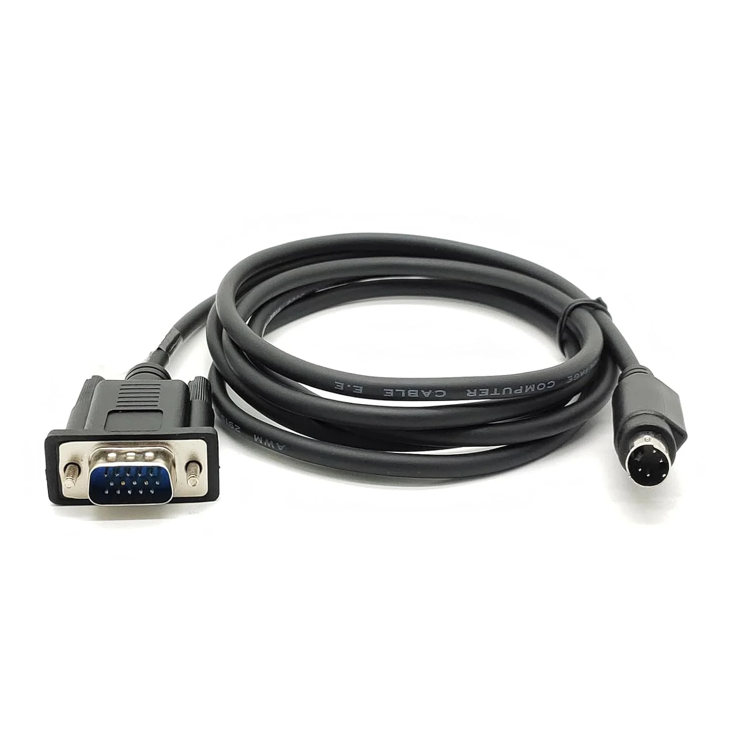 کابل تبدیل سیگنال ویدئویی VGA به ترمینال S-Video 4 پین، کابل اتصال مینی DIN 4 پین نر به VGA 15 پین نر برای اتصال بین دوربین ها، تلویزیون، کامپیوتر، DVD، HDVD (1.5 متر)