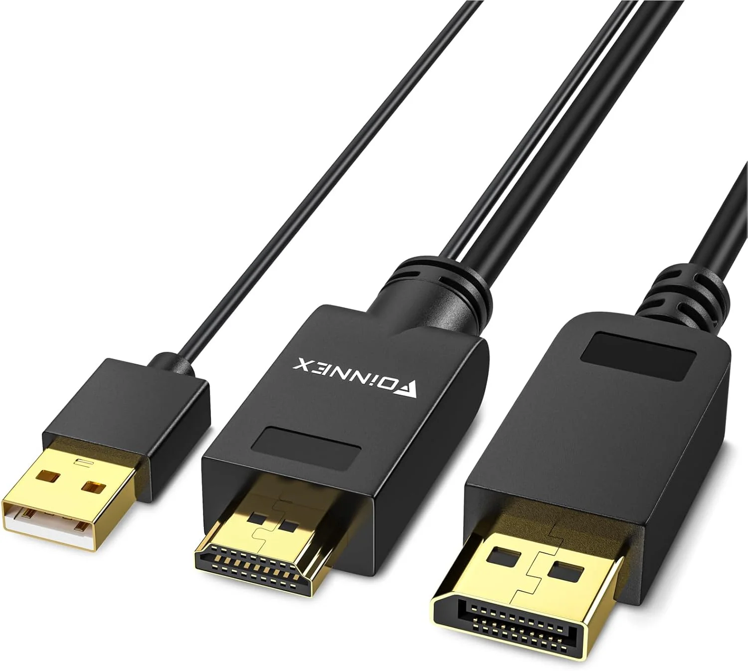 کابل تبدیل HDMI به DisplayPort فورنیکس 4K، کابل اکتیو HDMI به DP با پشتیبانی از 4K@60Hz/2K@144Hz، طول 2 متر، یک طرفه، اتصال خروجی HDMI به ورودی DisplayPort برای کامپیوتر، لپ تاپ، AMD، NVIDIA، PS5، Xbox، NS