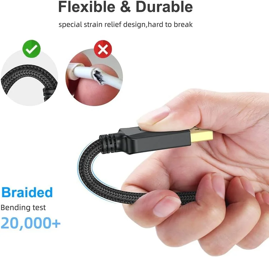 کابل DisplayPort به HDMI طول 3 متر، بسته 2 عددی، آداپتور کابل Display Port DP به HDMI HDTV نر به نر (3840*2160, 1920*1080) برای صدا و تصویر برای تلویزیون، کامپیوتر، مانیتور، پروژکتور و غیره - بافته مشکی کابل DisplayPort به HDMI طول 3 متر، بسته 2 عددی، آداپتور کابل Display Port DP به HDMI HDTV نر به نر (3840*2160, 1920*1080) برای صدا و تصویر برای تلویزیون، کامپیوتر، مانیتور، پروژکتور و غیره - بافته مشکی