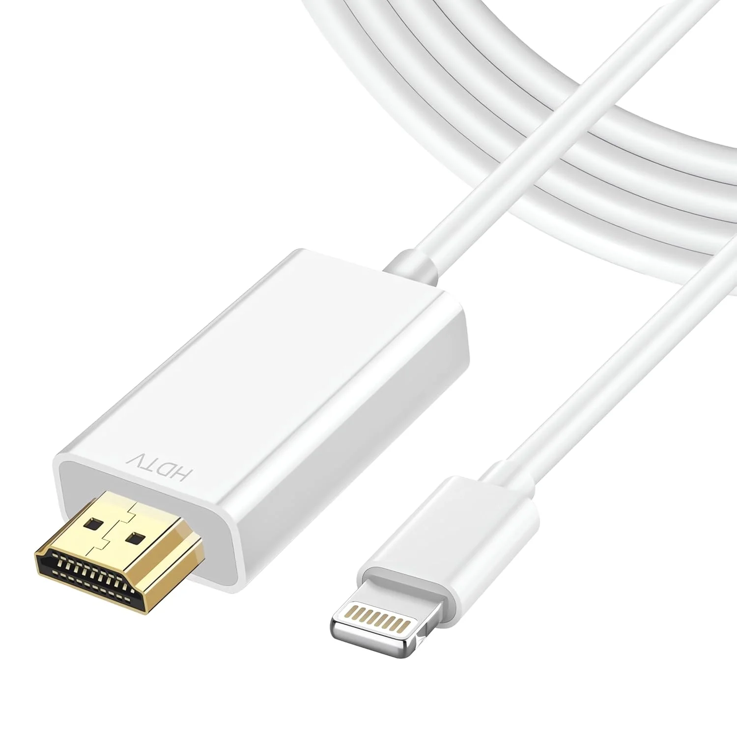 تبدیل لایتنینگ به HDMI برای آیفون به تلویزیون، کابل HDMI به لایتنینگ 1080P HD، همگام سازی ویدیو و صدا برای آیفون 14، 13، 12، 11، X، SE، 8، 7، 6، HDTV/پروژکتور - 2 متر تبدیل لایتنینگ به HDMI برای آیفون به تلویزیون، کابل HDMI به لایتنینگ 1080P HD، همگام سازی ویدیو و صدا برای آیفون 14، 13، 12، 11، X، SE، 8، 7، 6، HDTV/پروژکتور - 2 متر