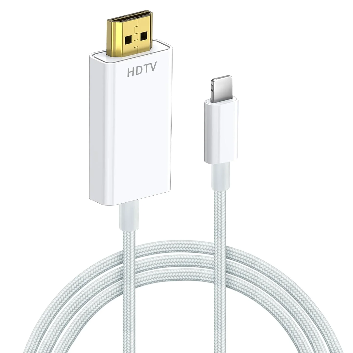 آداپتور کابل HD آیفون به تلویزیون، نسخه 2 متری، آداپتور AV دیجیتال ویدئویی HD 1080P، اتصال همگام سازی صفحه نمایش سازگار با آیفون 14، 13، 12، 11، خروجی مانیتور تلویزیون پروژکتور