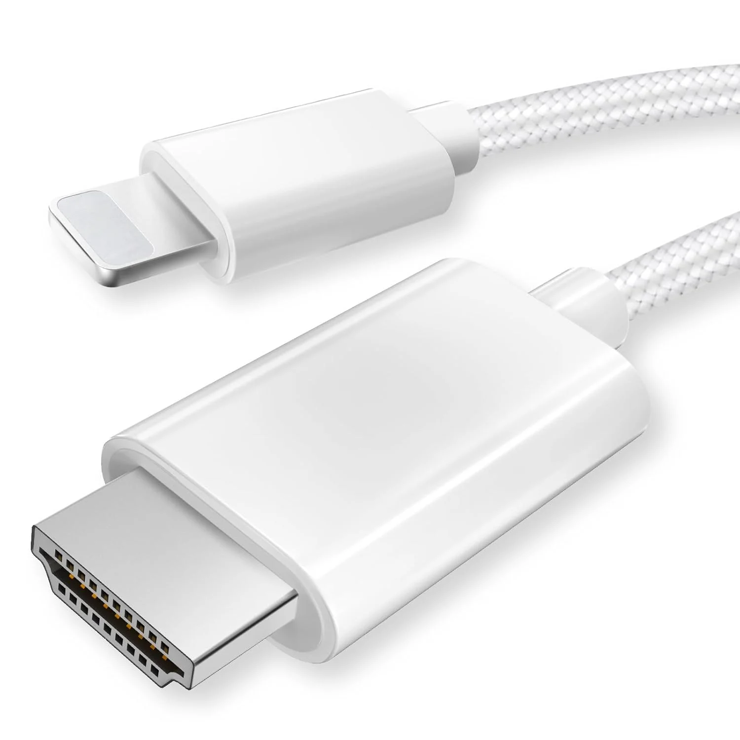 کابل آیفون به HDMI هرفیر، نمایشگر HD با کیفیت 1080P@60Hz، اتصال همگامسازی صفحه نمایش برای آیفون 14، 13، 12، 11، X، آیپد به تلویزیون، مانیتور HDTV، پروژکتور، آداپتور دیجیتال AV، اتصال آسان کابل آیفون به HDMI هرفیر، نمایشگر HD با کیفیت 1080P@60Hz، اتصال همگامسازی صفحه نمایش برای آیفون 14، 13، 12، 11، X، آیپد به تلویزیون، مانیتور HDTV، پروژکتور، آداپتور دیجیتال AV، اتصال آسان