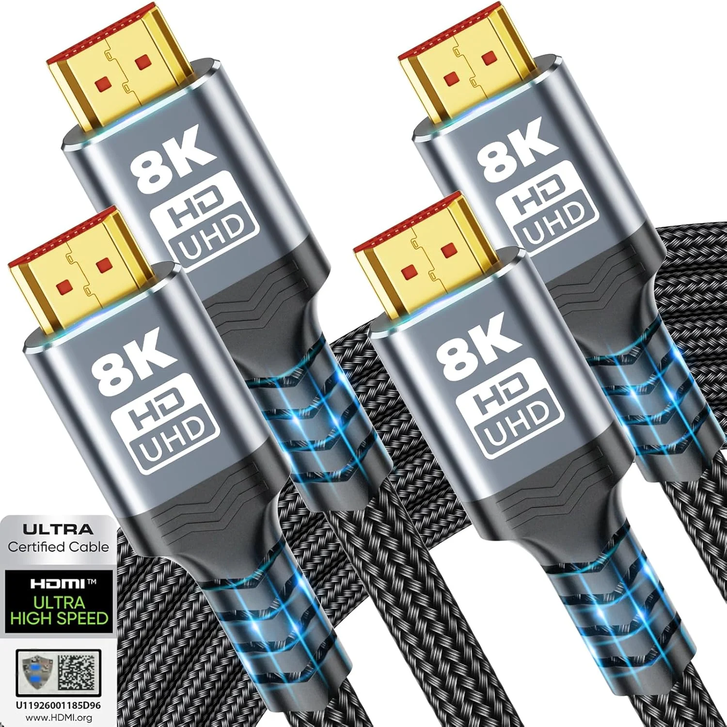 کابل HDMI 10K 8K طول 1 متر (دو عدد)، موجود در اندازههای 60 سانتیمتر، 1 متر، 1.5 متر، 2 متر، 2.4 متر، 3 متر و 4.8 متر، کابل HDMI 2.1 با سرعت فوقالعاده بالا، روکش بافته شده، پهنای باند 48 گیگابیت بر ثانیه، 8K@60Hz / 4K@120Hz کابل HDMI 10K 8K طول 1 متر (دو عدد)، موجود در اندازههای 60 سانتیمتر، 1 متر، 1.5 متر، 2 متر، 2.4 متر، 3 متر و 4.8 متر، کابل HDMI 2.1 با سرعت فوقالعاده بالا، روکش بافته شده، پهنای باند 48 گیگابیت بر ثانیه، 8K@60Hz / 4K@120Hz