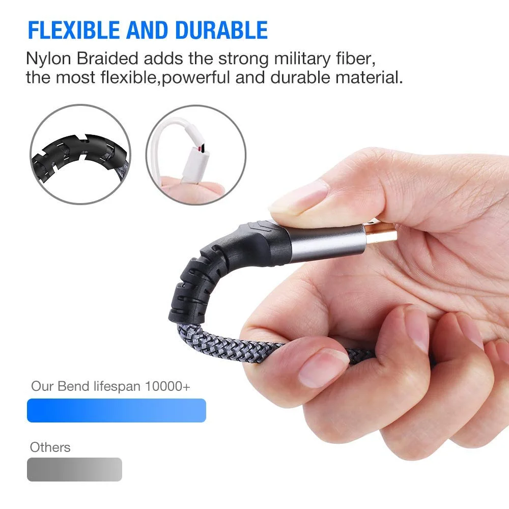 کابل HDMI بلند Highwings، 9 متر، سرعت بالا 18 گیگابیت بر ثانیه، بافته شده، پشتیبانی از (4K 60Hz HDR، ویدئو Ultra HD 4K 3D HDCP 2.2 ARC-سازگار با PS4/3 Roku TV/HDTV/PS5/Blu-ray)