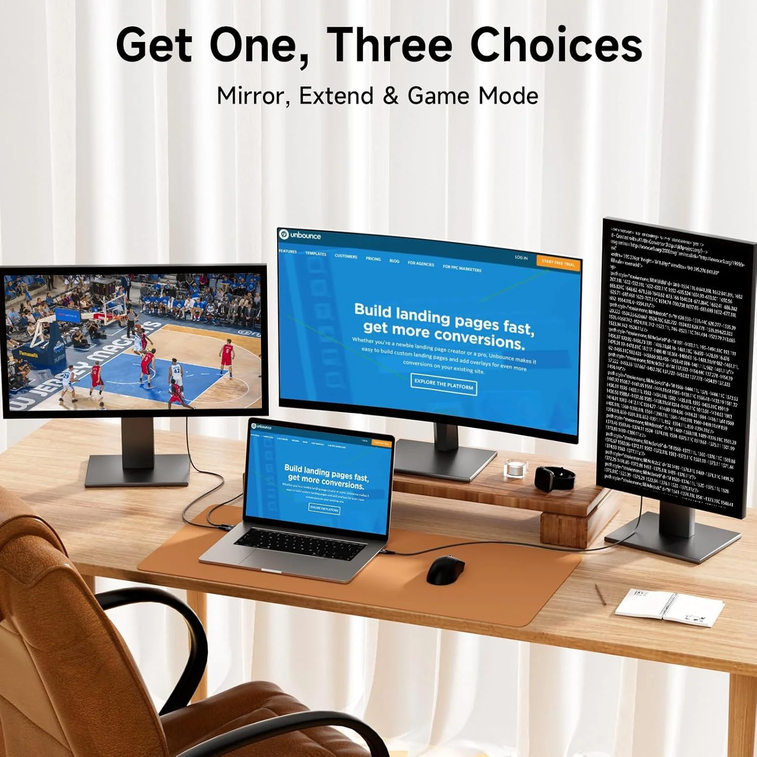 کابل USB C به HDMI طول 2 متر، [4K، سرعت بالا]، کابل USB Type C به HDMI [سازگار با Thunderbolt 3/4] برای iPhone 17 16 15 Pro Max Plus Air، MacBook iPad Pro/Air، Samsung S25 S24 S23 S22 S21 Surface Switch