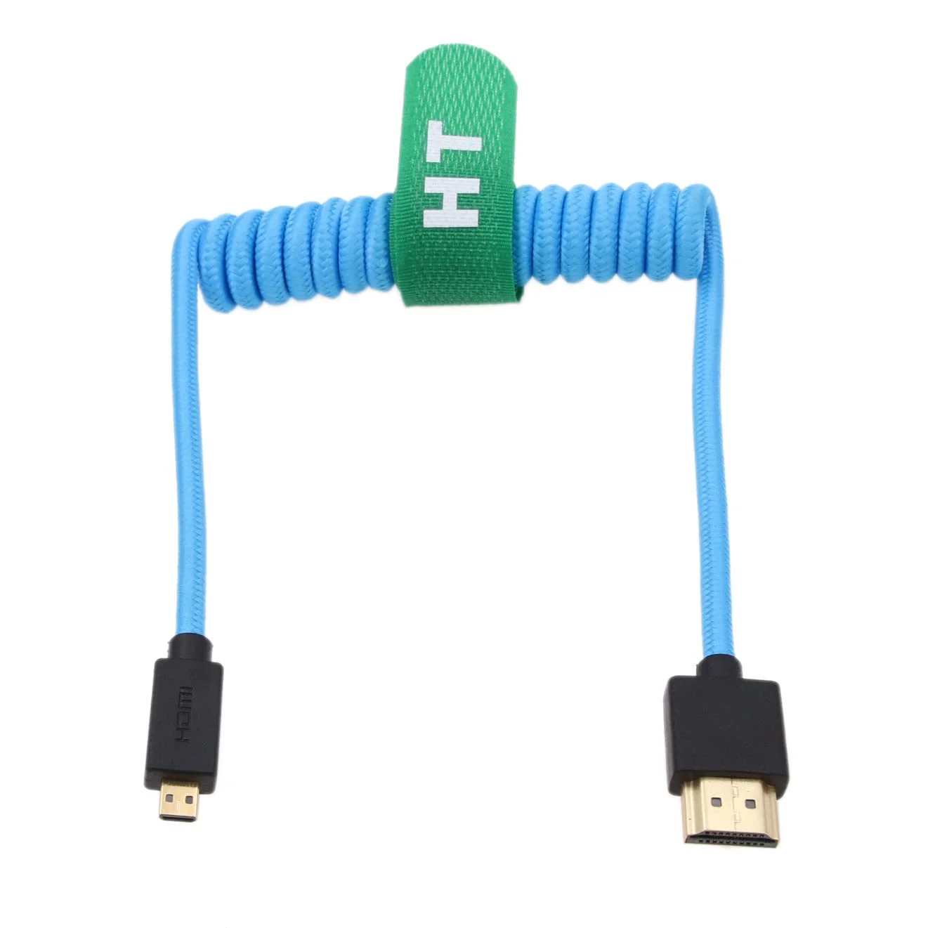 کابل میکرو HDMI به HDMI 4K 8K 60p برای دوربین های سونی A6500 A7III A7C ZV-E10 کانن R5 R7 GH4 X-T4 Z50 ATOMOS Ninja V Feelworld، مانیتور دوربین نوع A D HDMI 2.1 با روکش بافته آبی، فنری 30 سانتی متری کابل میکرو HDMI به HDMI 4K 8K 60p برای دوربین های سونی A6500 A7III A7C ZV-E10 کانن R5 R7 GH4 X-T4 Z50 ATOMOS Ninja V Feelworld، مانیتور دوربین نوع A D HDMI 2.1 با روکش بافته آبی، فنری 30 سانتی متری