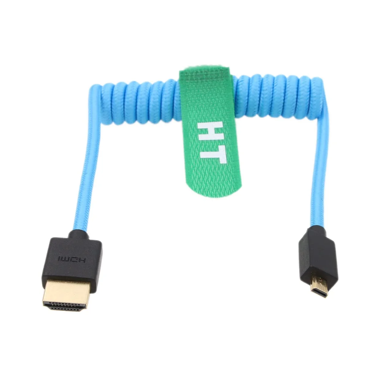 کابل میکرو HDMI به HDMI 4K 8K 60p برای دوربین های سونی A6500 A7III A7C ZV-E10 کانن R5 R7 GH4 X-T4 Z50 ATOMOS Ninja V Feelworld، مانیتور دوربین نوع A D HDMI 2.1 با روکش بافته آبی، فنری 30 سانتی متری کابل میکرو HDMI به HDMI 4K 8K 60p برای دوربین های سونی A6500 A7III A7C ZV-E10 کانن R5 R7 GH4 X-T4 Z50 ATOMOS Ninja V Feelworld، مانیتور دوربین نوع A D HDMI 2.1 با روکش بافته آبی، فنری 30 سانتی متری