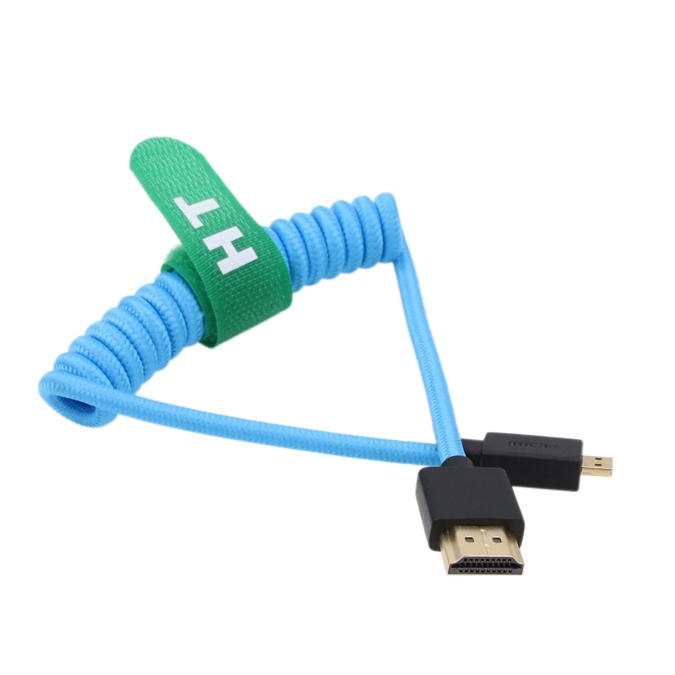 کابل میکرو HDMI به HDMI 4K 8K 60p برای دوربین های سونی A6500 A7III A7C ZV-E10 کانن R5 R7 GH4 X-T4 Z50 ATOMOS Ninja V Feelworld، مانیتور دوربین نوع A D HDMI 2.1 با روکش بافته آبی، فنری 30 سانتی متری کابل میکرو HDMI به HDMI 4K 8K 60p برای دوربین های سونی A6500 A7III A7C ZV-E10 کانن R5 R7 GH4 X-T4 Z50 ATOMOS Ninja V Feelworld، مانیتور دوربین نوع A D HDMI 2.1 با روکش بافته آبی، فنری 30 سانتی متری