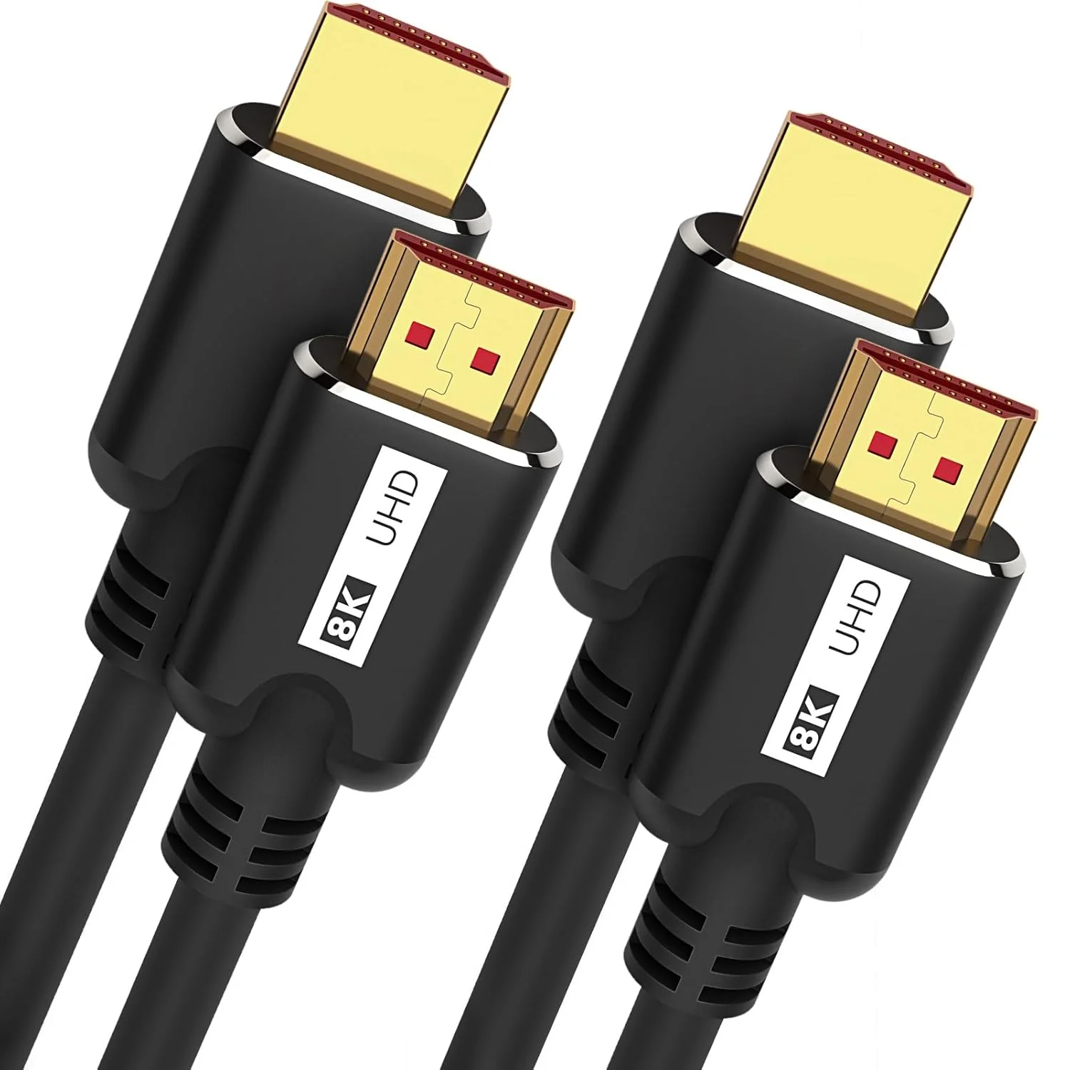 کابل HDMI 8K، طول 3 متر، بسته 2 عددی، کابل محافظت شده با سرعت بالا 48 گیگابیت بر ثانیه، پشتیبانی از 8K@60Hz، 4K@120Hz، دارای رتبه CL3، سازگار با Roku TV/لپ تاپ/PC/HDTV و غیره