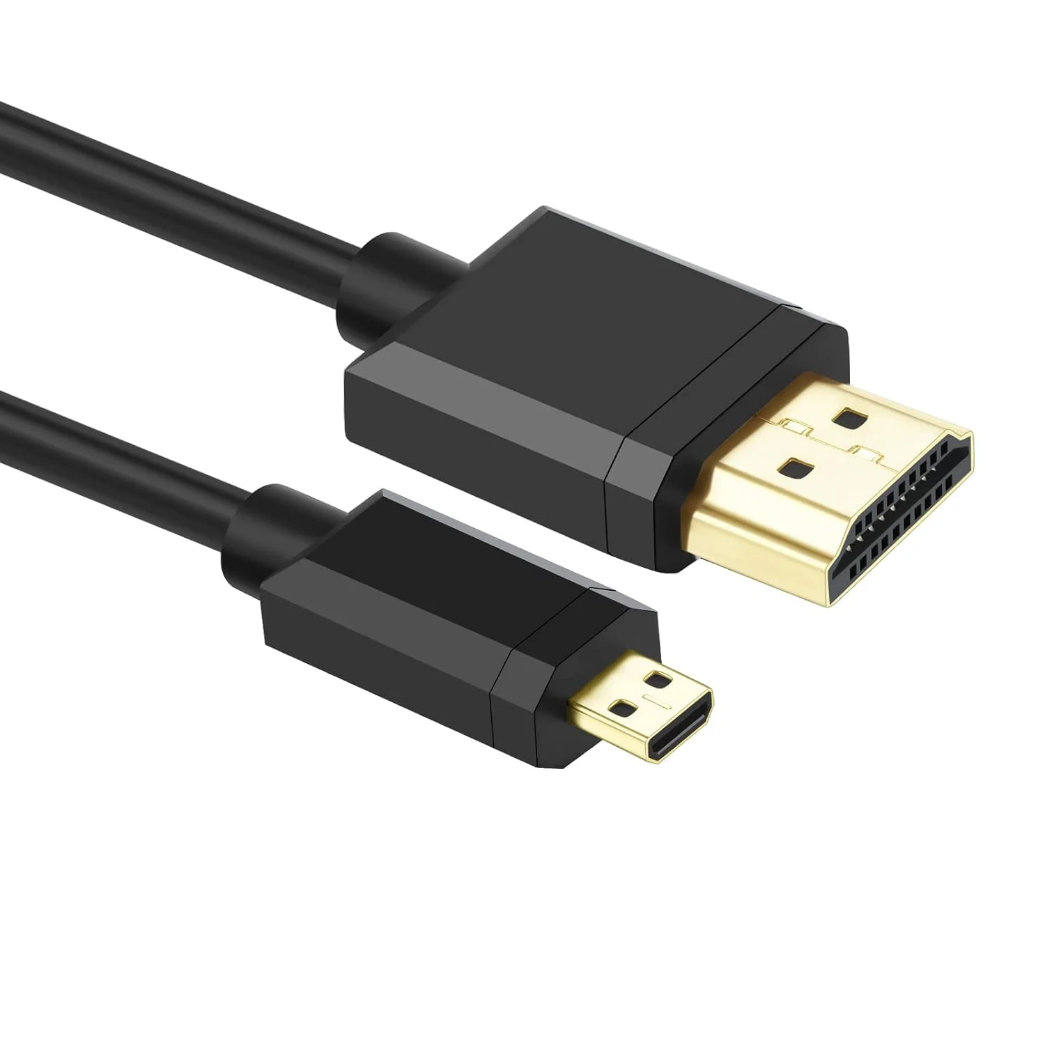 کابل میکرو HDMI به HDMI 2.1 8K طول 30 سانتی متر، سرعت فوق العاده بالا 8K@60Hz 4K@120Hz با پهنای باند 48Gbps، سازگار با دوربین های دیجیتال، فیلمبرداری و تبلت ها