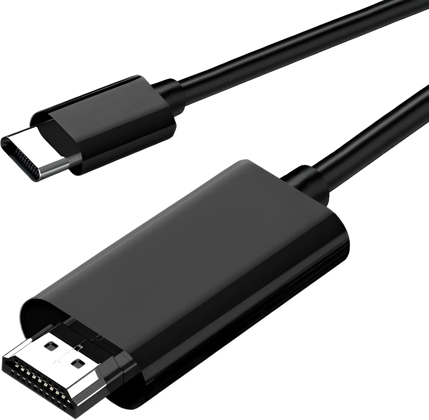 کابل USB-C به HDMI با طول 1.8 متر و کیفیت 4K برای مانیتور، آداپتور MAC، تبدیل کننده USBC vga آیپد پرو، مک بوک ایر، کابل تایپ سی کروم بوک، تلویزیون
