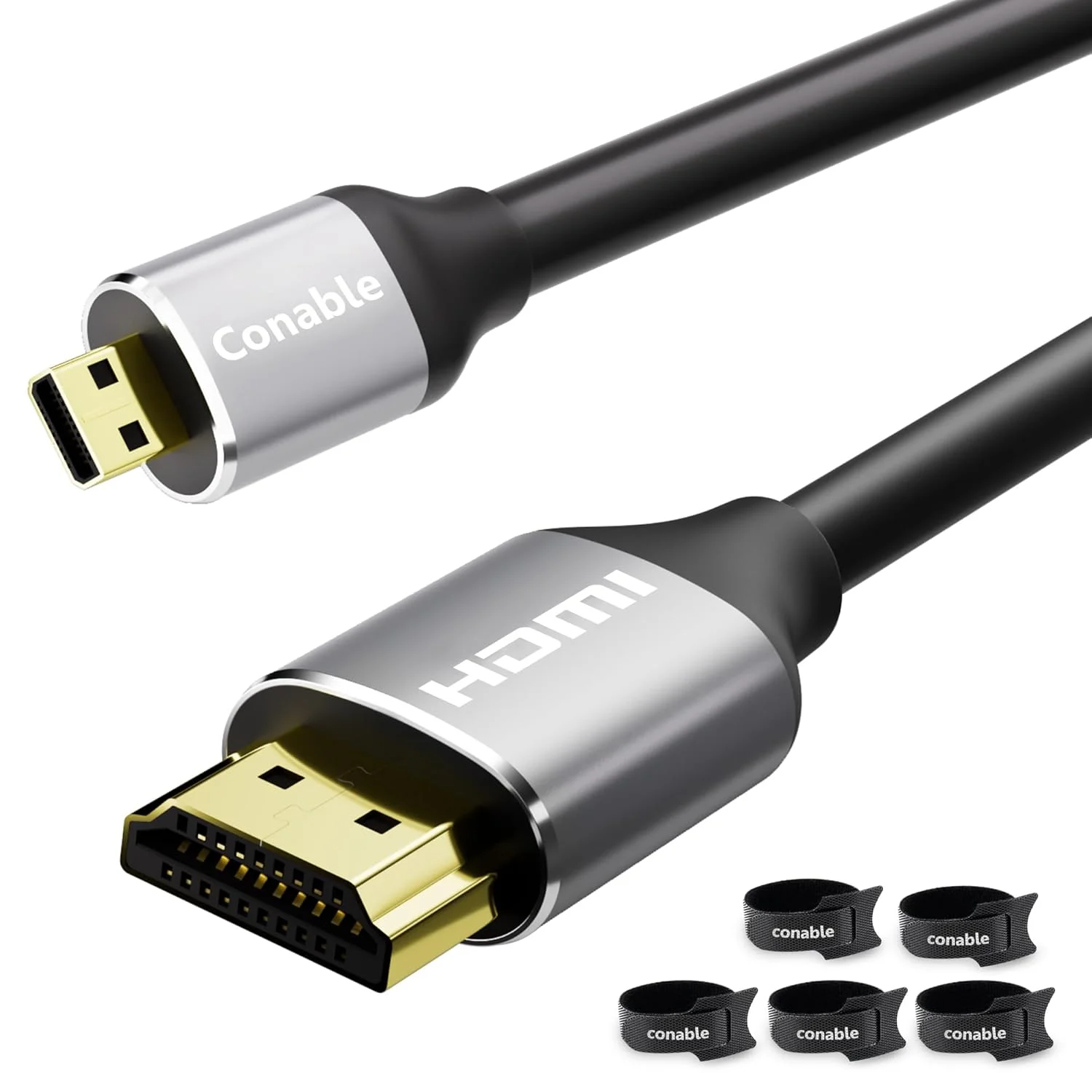 کابل میکرو HDMI به HDMI طول 6 متر، کابل پرسرعت HDMI به میکرو HDMI، پشتیبانی از 4K@60Hz HDR ARC، سازگار با دوربین های ورزشی، رزبری پای 4، دوربین سونی، نیکون، یوگا