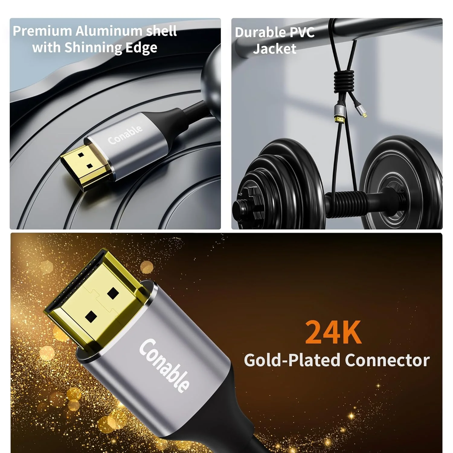 کابل میکرو HDMI به HDMI طول 6 متر، کابل پرسرعت HDMI به میکرو HDMI، پشتیبانی از 4K@60Hz HDR ARC، سازگار با دوربین های ورزشی، رزبری پای 4، دوربین سونی، نیکون، یوگا