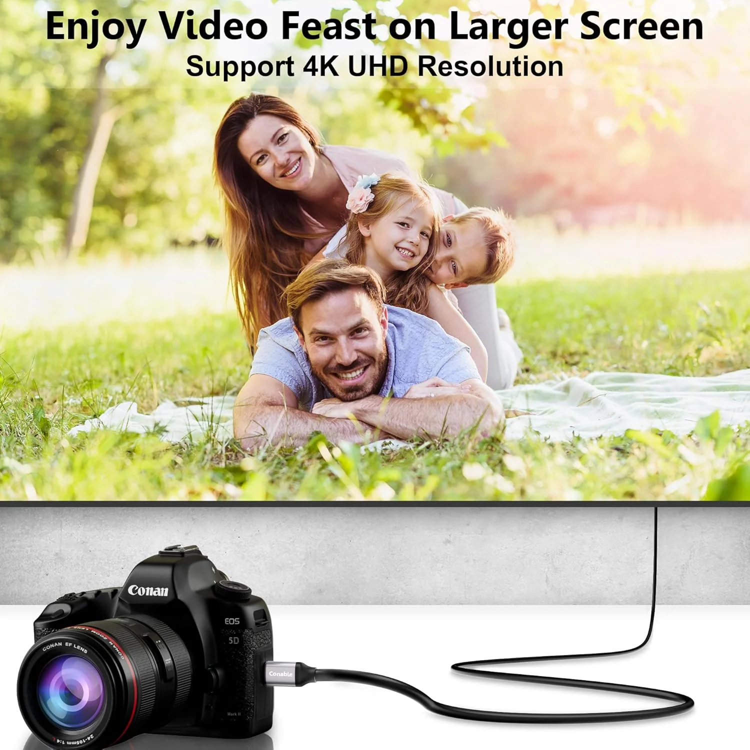 کابل میکرو HDMI به HDMI طول 6 متر، کابل پرسرعت HDMI به میکرو HDMI، پشتیبانی از 4K@60Hz HDR ARC، سازگار با دوربین های ورزشی، رزبری پای 4، دوربین سونی، نیکون، یوگا