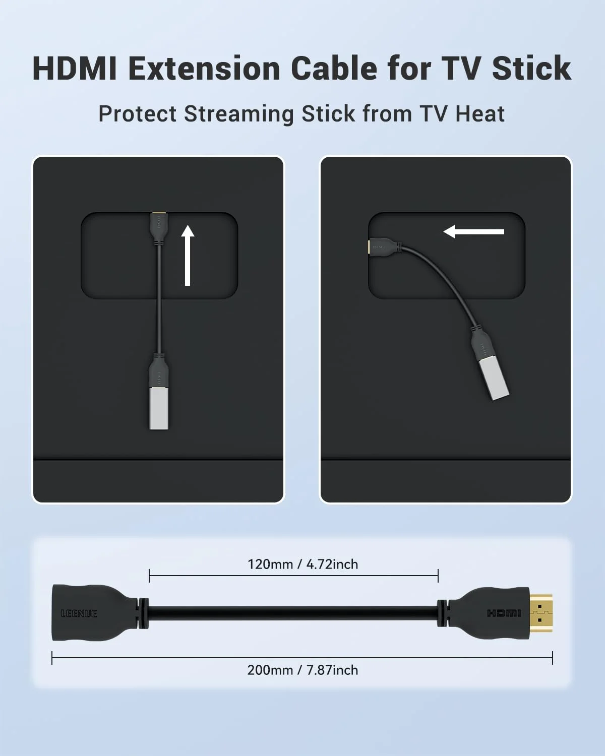 کابل افزایش طول HDMI، آداپتور نر به ماده، کابل کوتاه افزایش طول HDMI، پشتیبانی از 4K 3D سازگار با Roku TV Stick لپ تاپ PC Nintendo Switch Blu Ray Player Google Chromecast HDTV، بسته 2 عددی کابل افزایش طول HDMI، آداپتور نر به ماده، کابل کوتاه افزایش طول HDMI، پشتیبانی از 4K 3D سازگار با Roku TV Stick لپ تاپ PC Nintendo Switch Blu Ray Player Google Chromecast HDTV، بسته 2 عددی