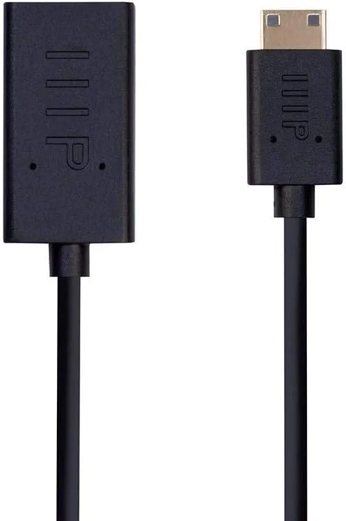 کابل مبدل HDMI ماده به مینی HDMI نری مونوپرایس 4K UltraFlex با قطر کم و سرعت بالا - 90 سانتی متر - مشکی | 4K@60Hz، 18Gbps، 36AWG، سازگار با دوربین DSLR، تلویزیون، لپ تاپ، تبلت