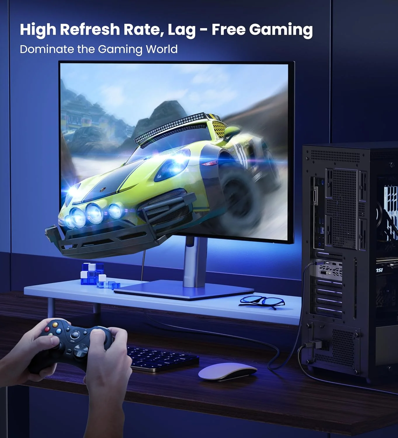 کابل DisplayPort به HDMI [8K@60Hz, 4K@240Hz، بافته شده با نایلون، مشکی] 1.8 متری یک طرفه DisplayPort 1.4 به HDMI 2.1، سازگار با PC، Dell، AMD، Lenovo، مانیتور، HP