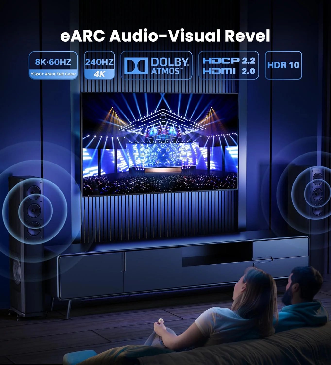 کابل DisplayPort به HDMI [8K@60Hz, 4K@240Hz، بافته شده با نایلون، مشکی] 1.8 متری یک طرفه DisplayPort 1.4 به HDMI 2.1، سازگار با PC، Dell، AMD، Lenovo، مانیتور، HP