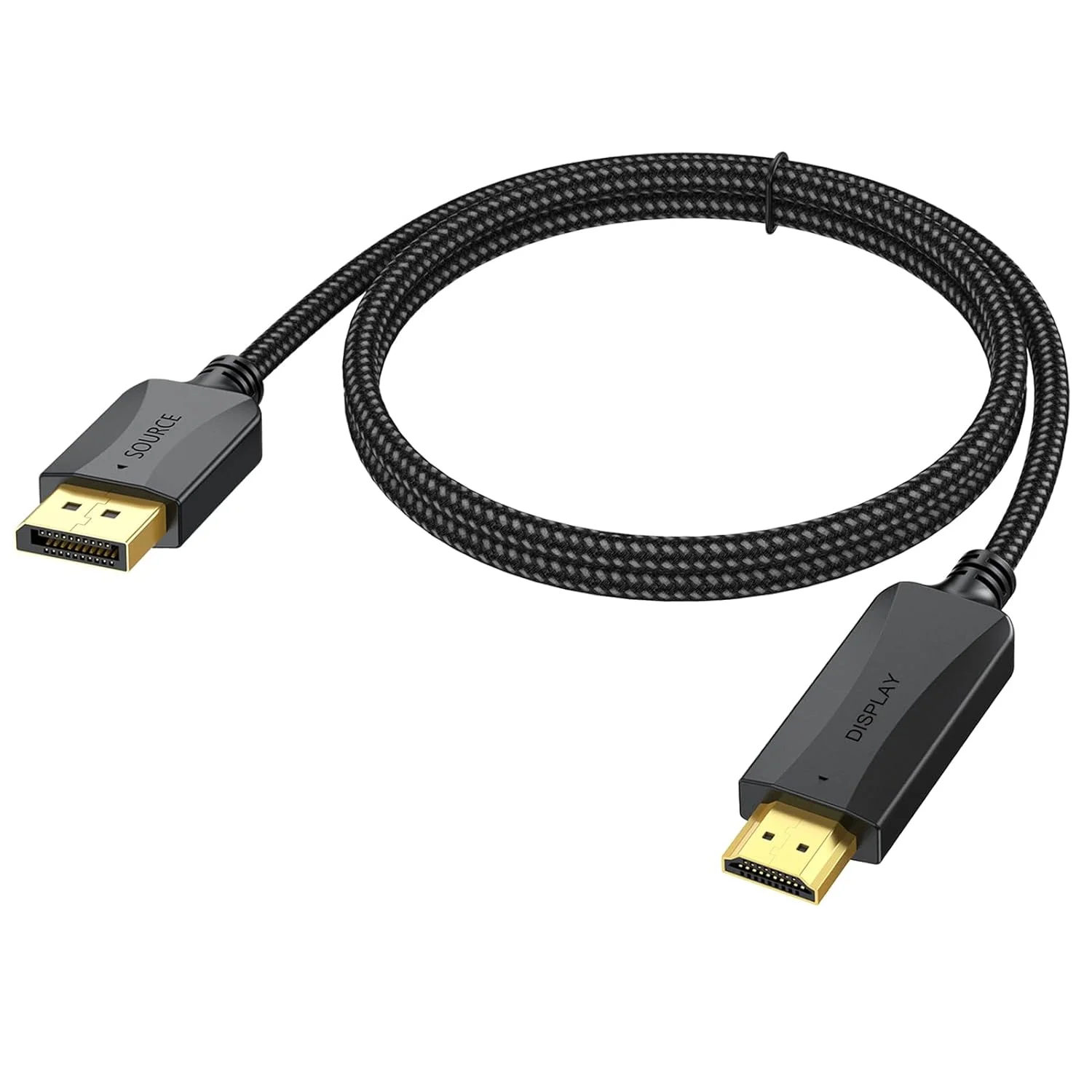 کابل DisplayPort به HDMI 4K طول 1.5 فوت، کابل کوتاه DP (درگاه نمایش) به HDMI آداپتور نر به نر پشتیبانی از ویدئو و صدا با UHD 4K، 2K، 1080P برای کامپیوتر، مانیتور، تلویزیون، پروژکتور - یک طرفه کابل DisplayPort به HDMI 4K طول 1.5 فوت، کابل کوتاه DP (درگاه نمایش) به HDMI آداپتور نر به نر پشتیبانی از ویدئو و صدا با UHD 4K، 2K، 1080P برای کامپیوتر، مانیتور، تلویزیون، پروژکتور - یک طرفه