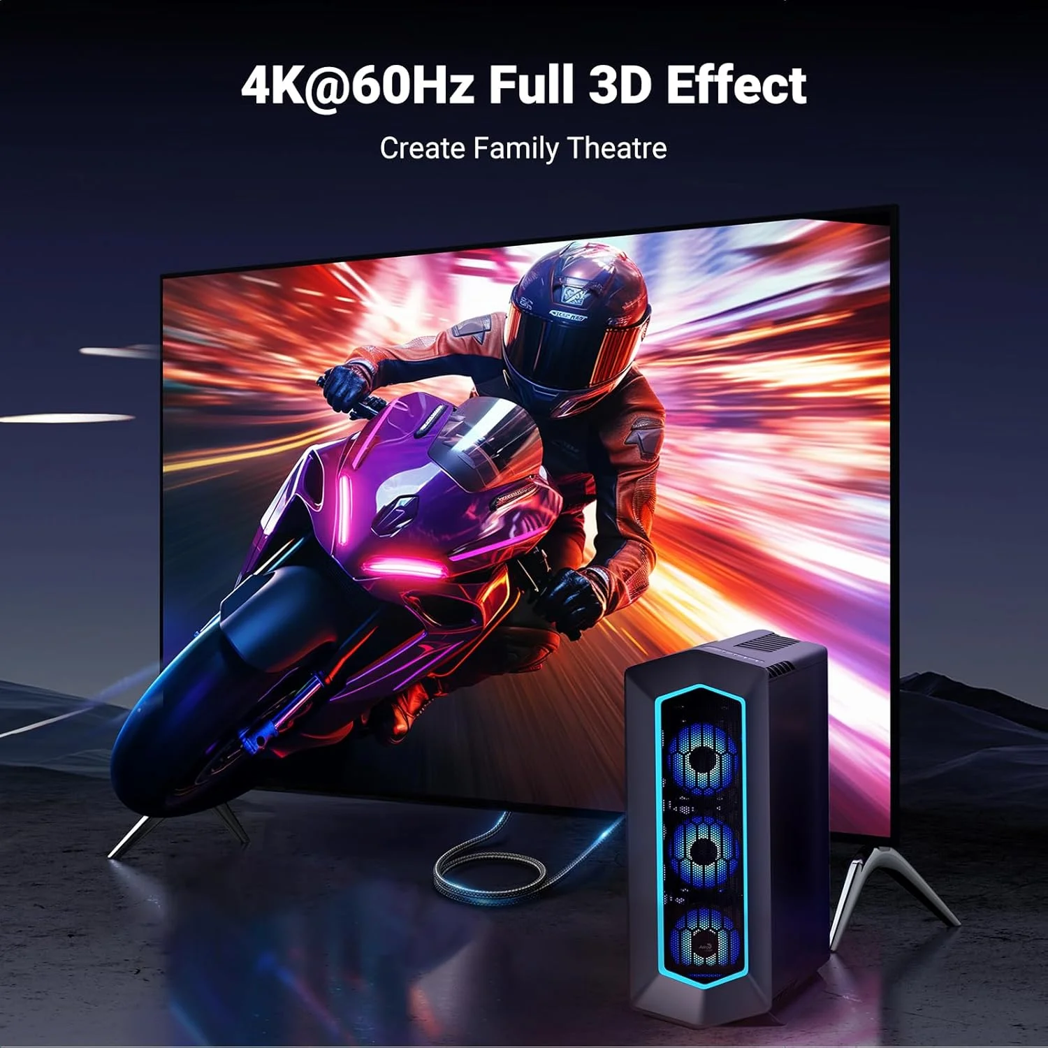 کابل DisplayPort به HDMI یوگرین 4K@60Hz HDR، کابل آلومینیومی بافته شده یک طرفه Display Port به HDMI، طول 2 متر، سازگار با مانیتور، پروژکتور، دل، لنوو، اچ پی