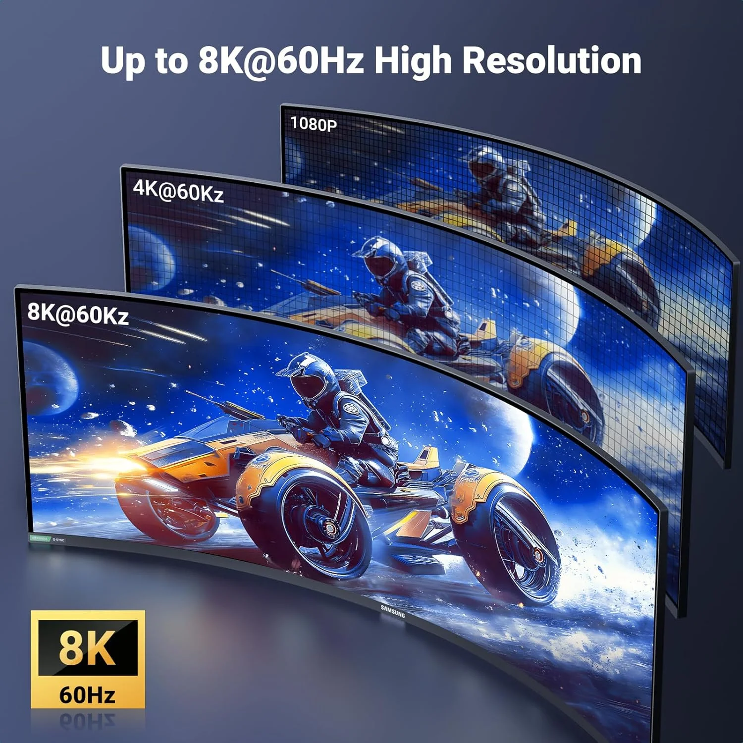 کابل میکرو HDMI به HDMI یوگرین 8K، طول 1 متر، روکش آلومینیومی بافته شده، سرعت فوق العاده بالای 48 گیگابیت بر ثانیه، پشتیبانی از 8K@60Hz، 4K@240Hz، پشتیبانی از HDR eARC Dolby سازگار با GoPro Raspberry Pi 5 Camera Nikon